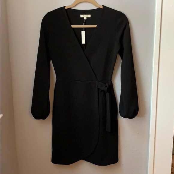 Black wrap madewell dress